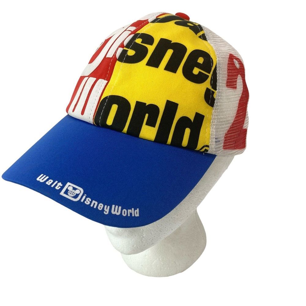 Walt Disney World Hat Cap Snapback Relaxed Casual Trucker‎ Mesh back Multicolor